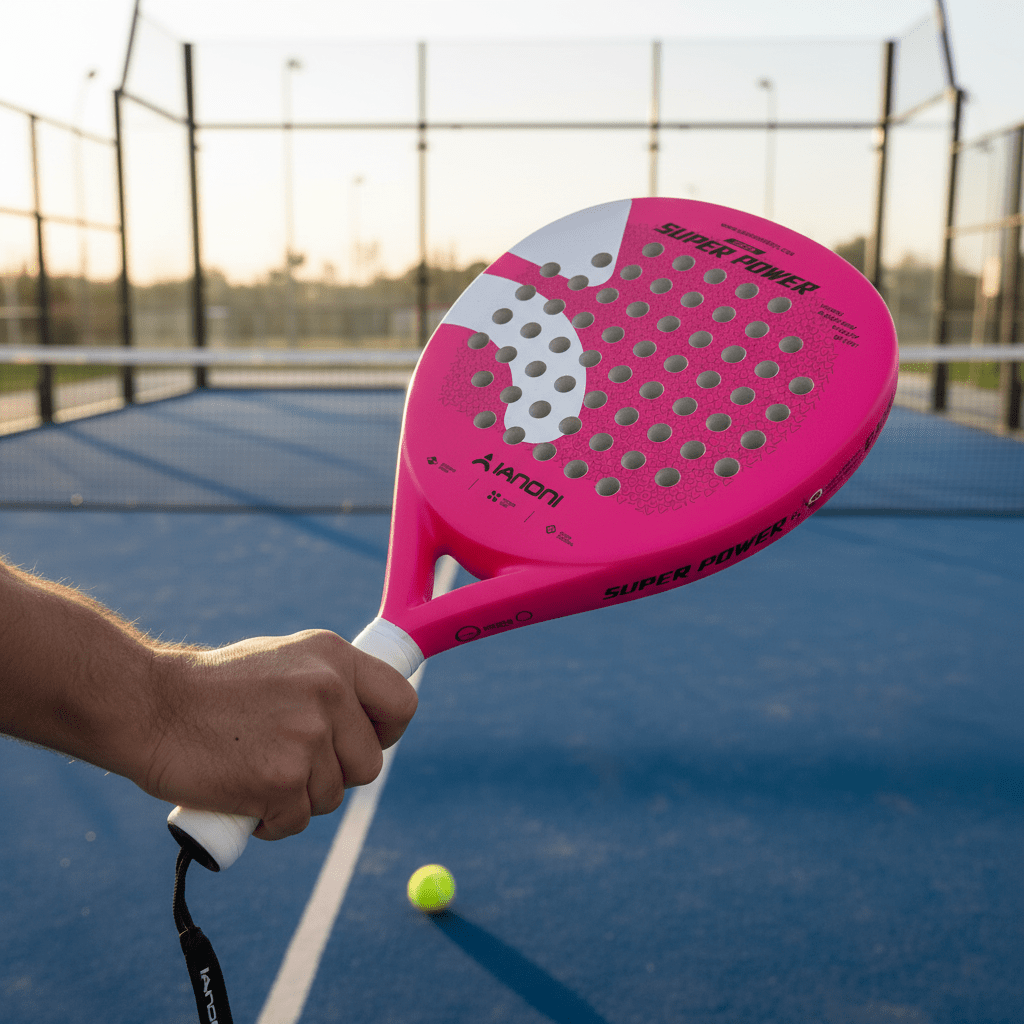 Padelschläger IANONI Super Power – Pink Edition | 3D Carbon & Spin Control - Käfighelden