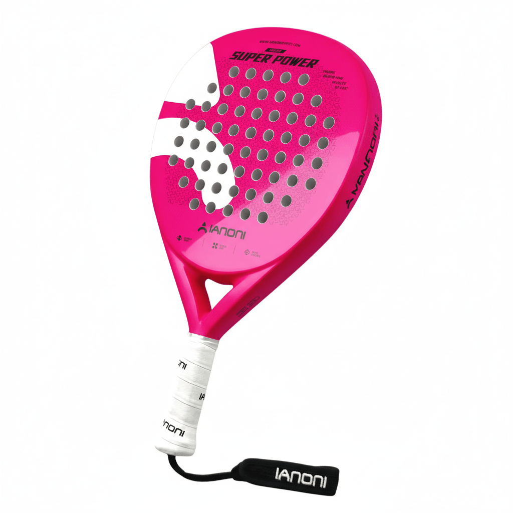 Padelschläger IANONI Super Power – Pink Edition | 3D Carbon & Spin Control - Käfighelden